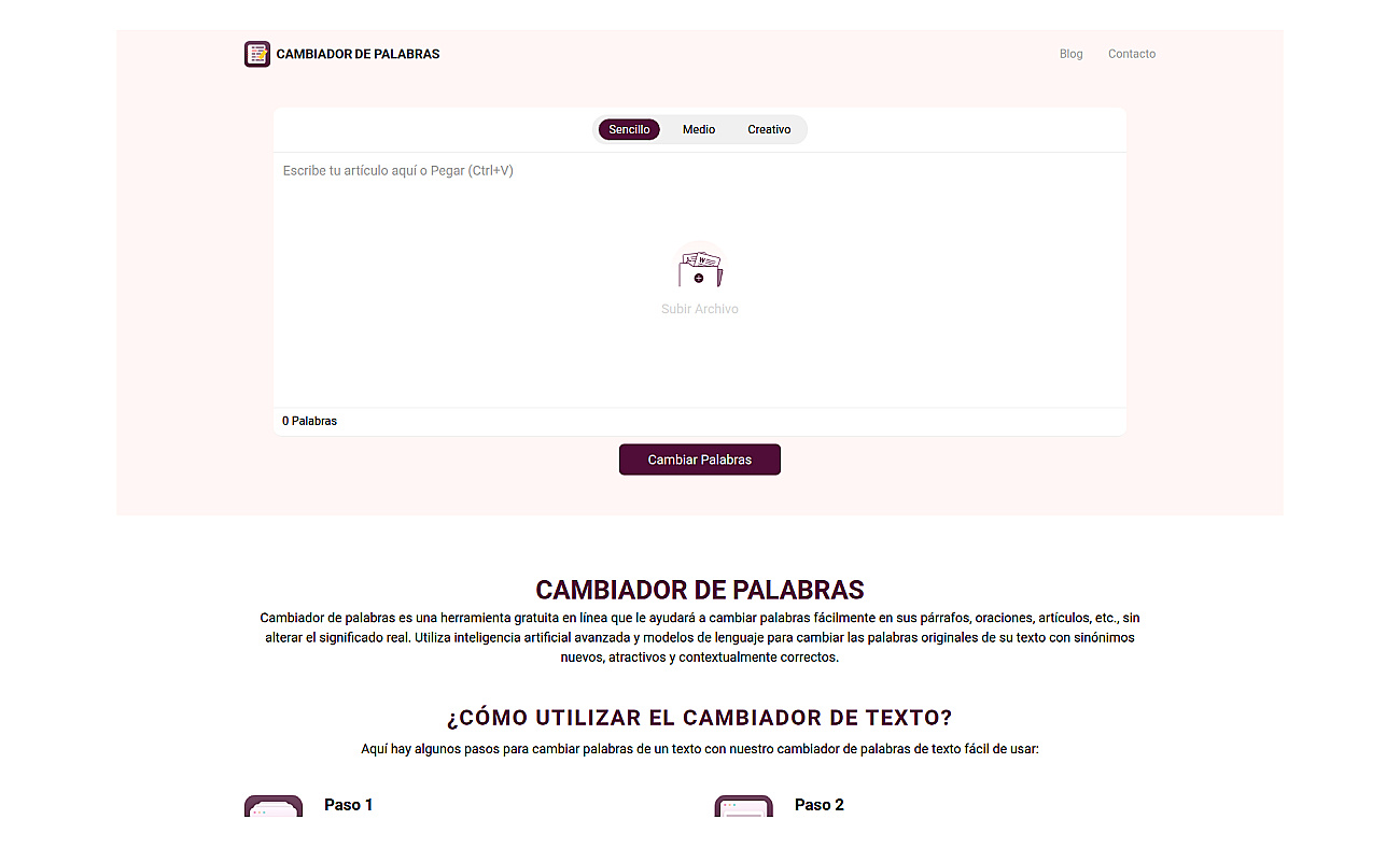 Cambiador De Palabras
