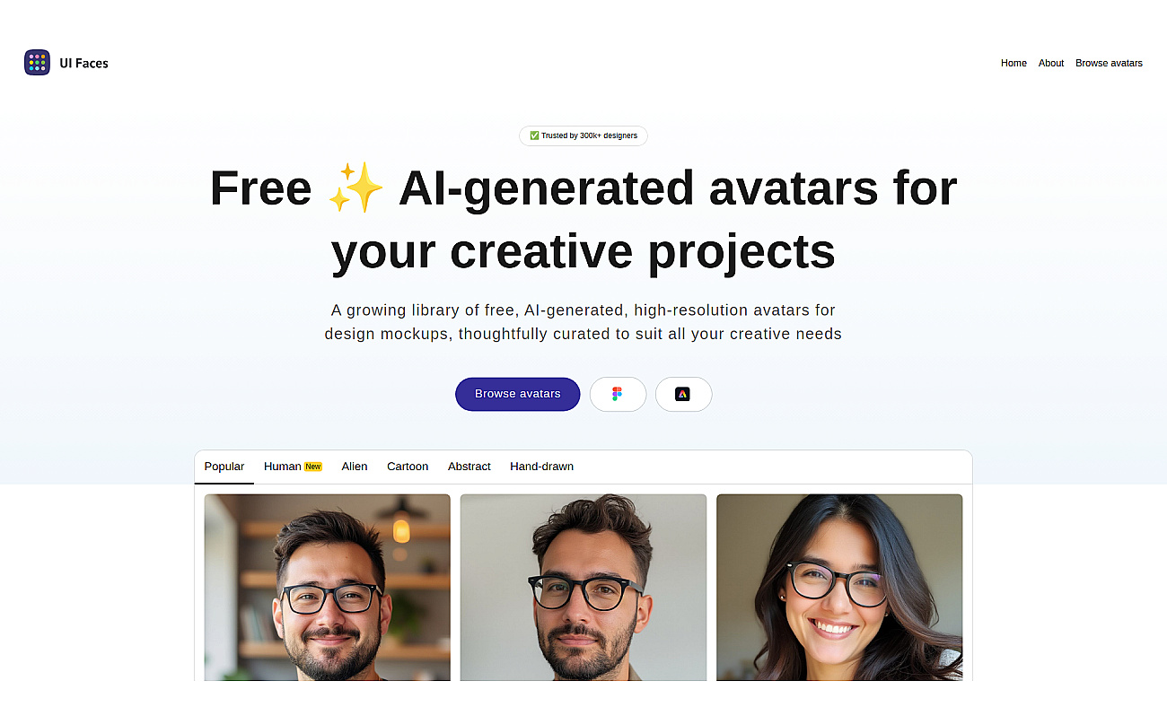 UI Faces with AI