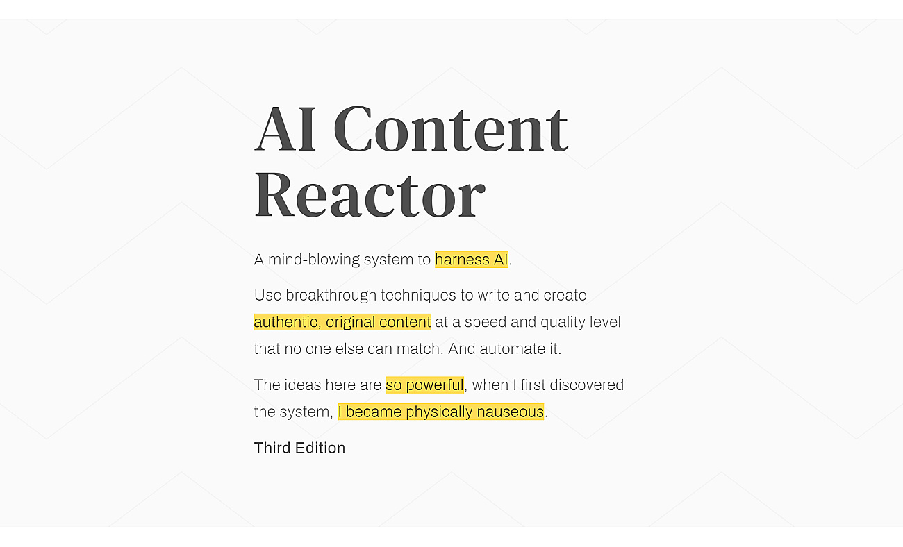 AI Content Reactor