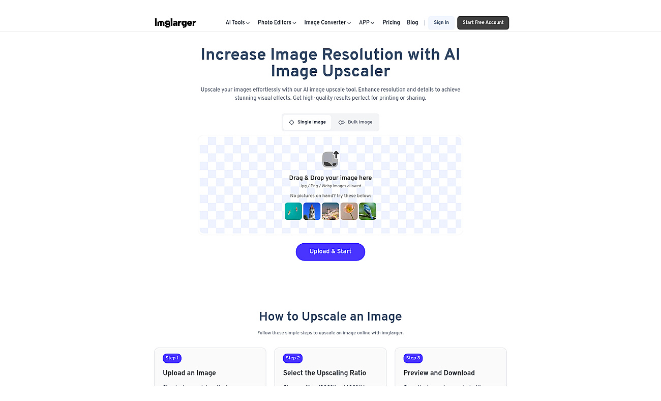 AI Image Upscaler on AI Image Enlarger