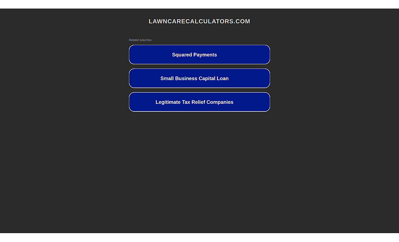 Lawn Care Calculator