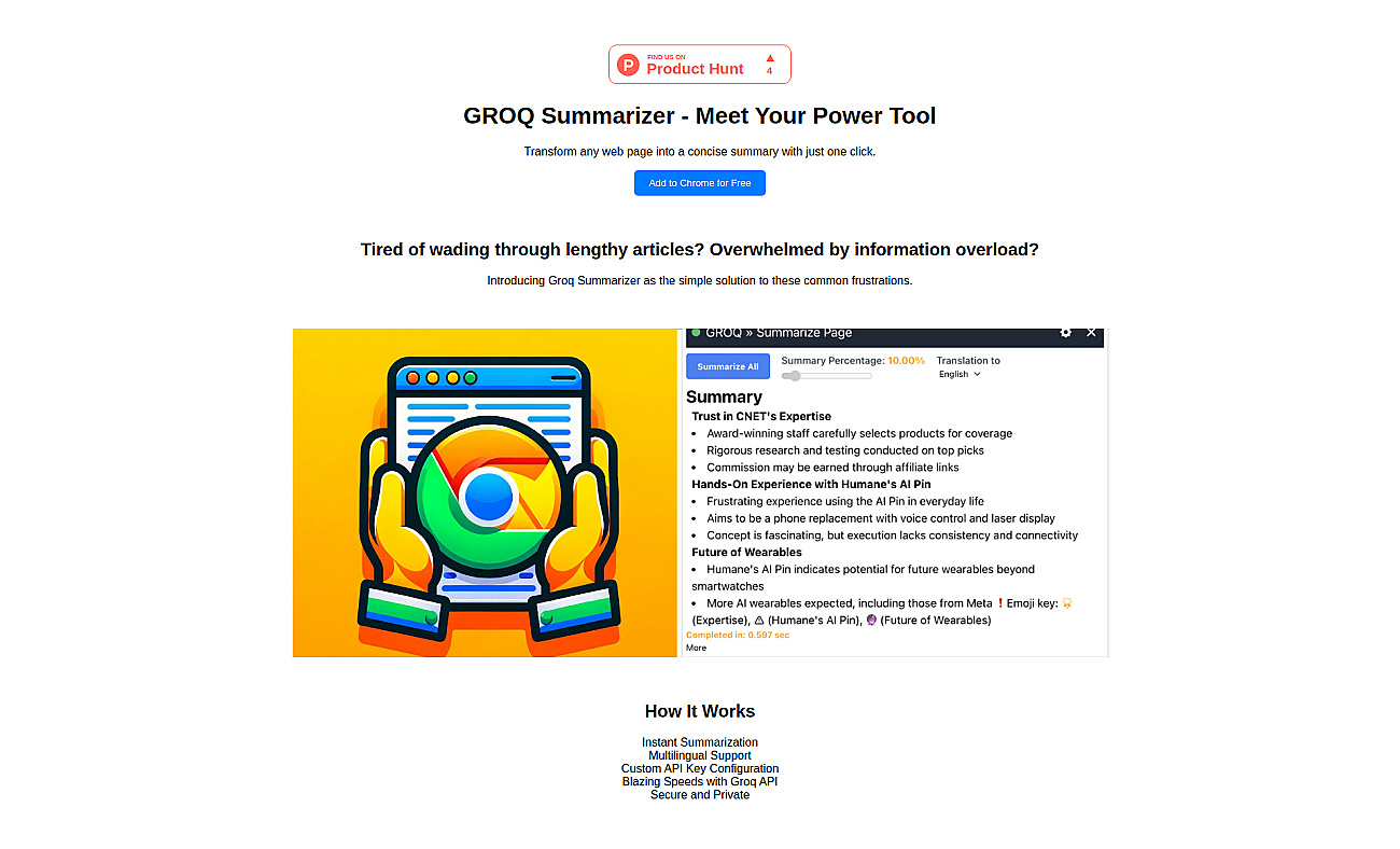 Groq Summarizer