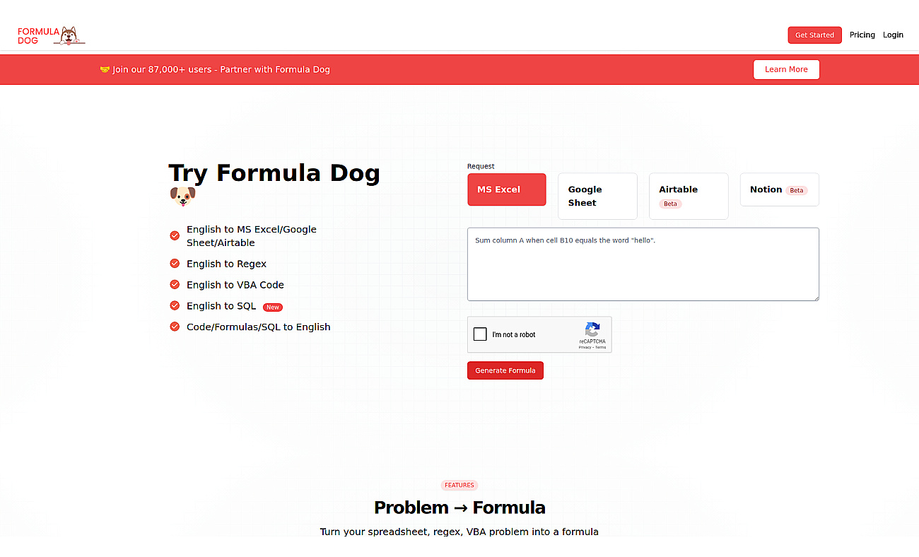 Formula Dog