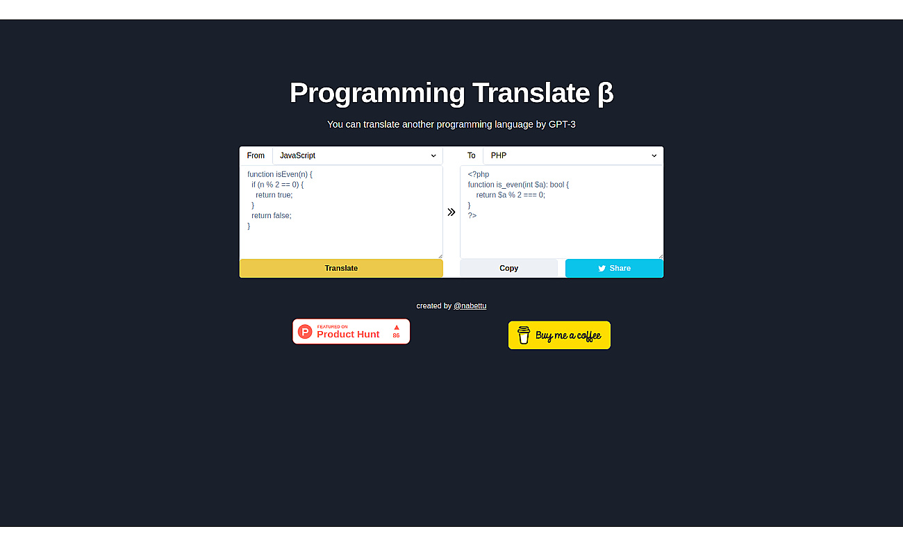 Programming Translate