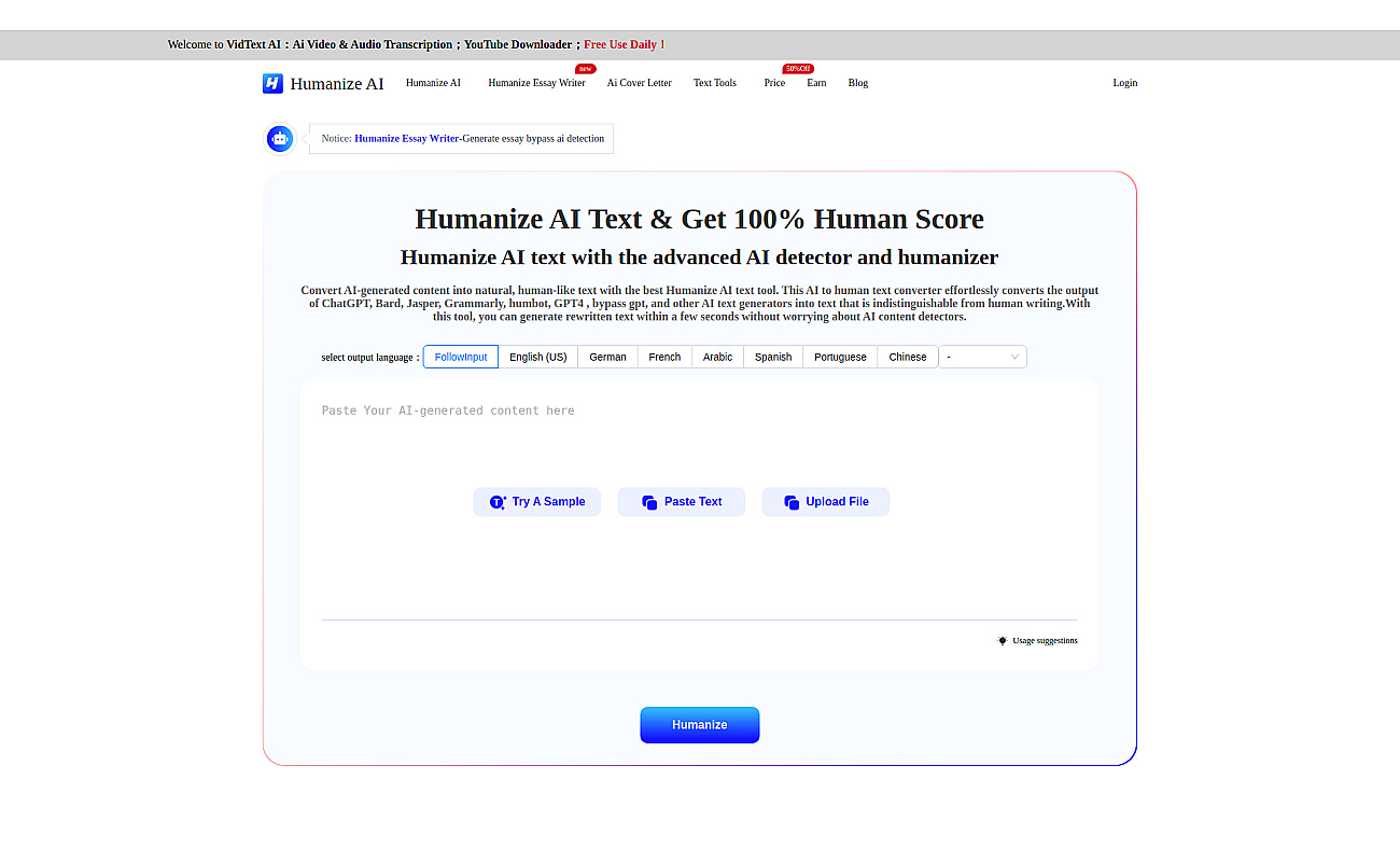 HumanizeAI Tools