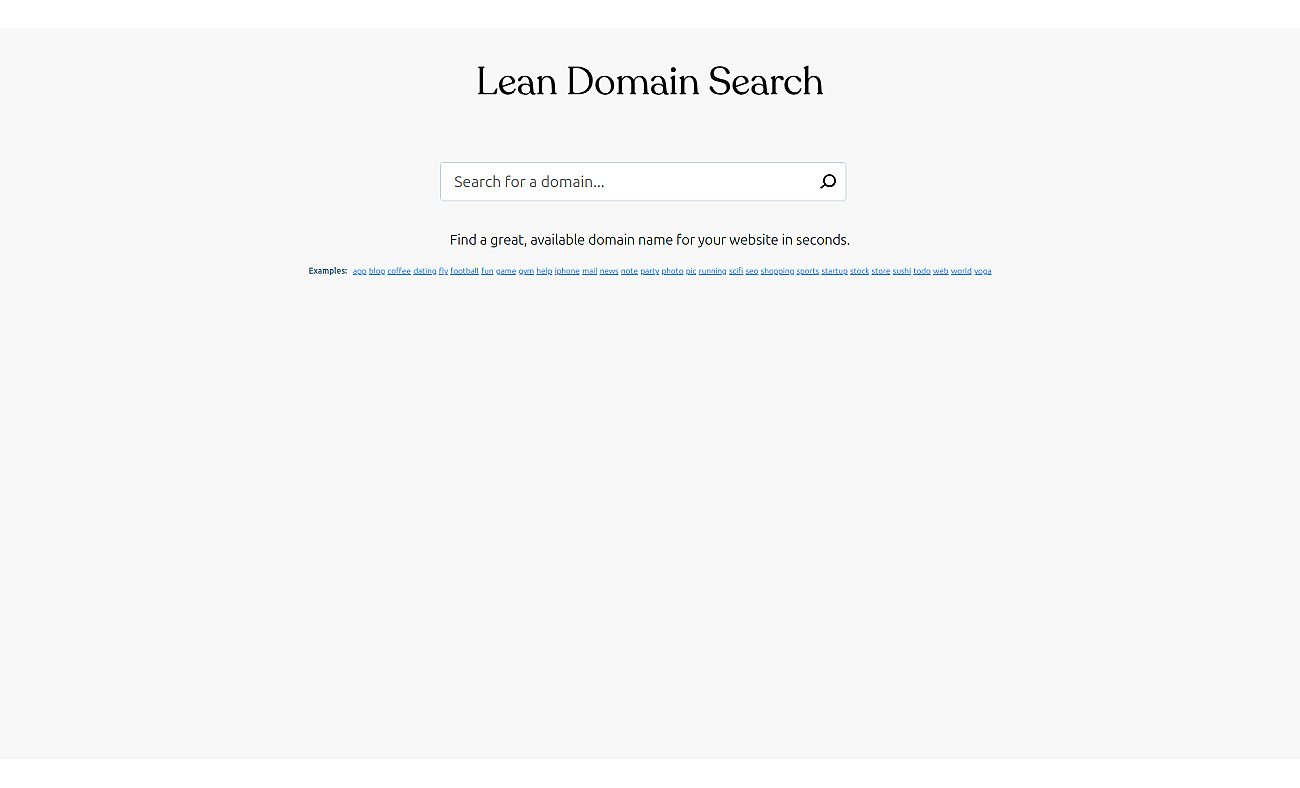 Lean Domain Search
