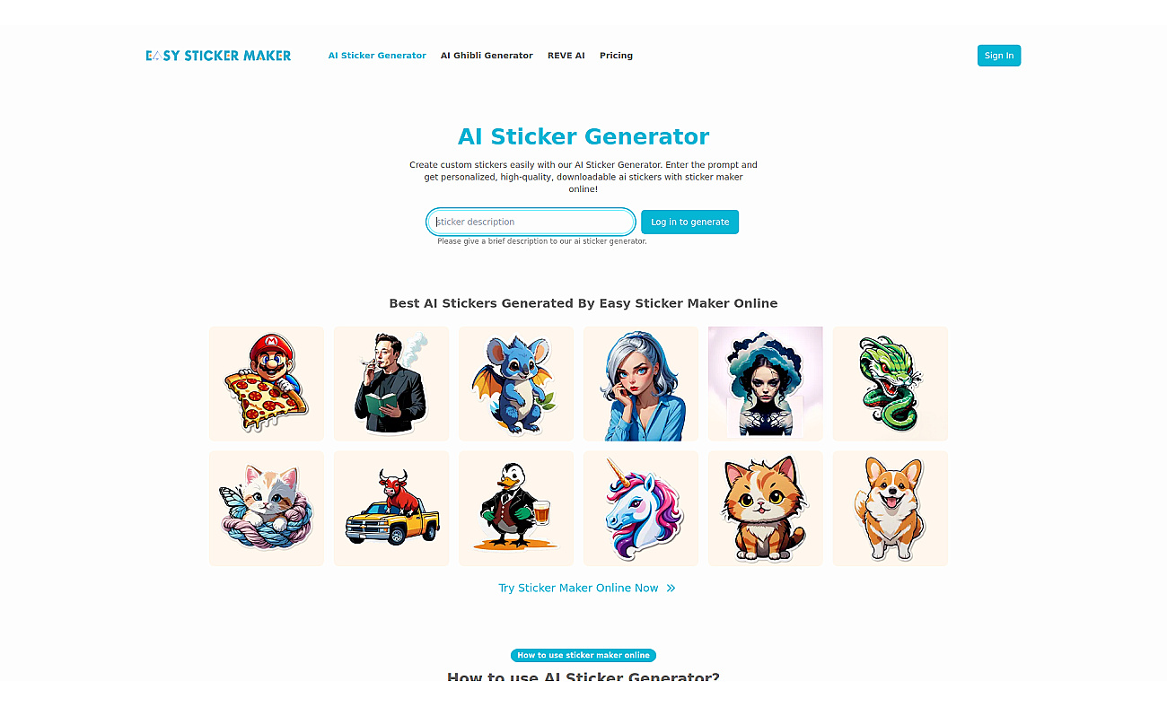 Easy sticker maker