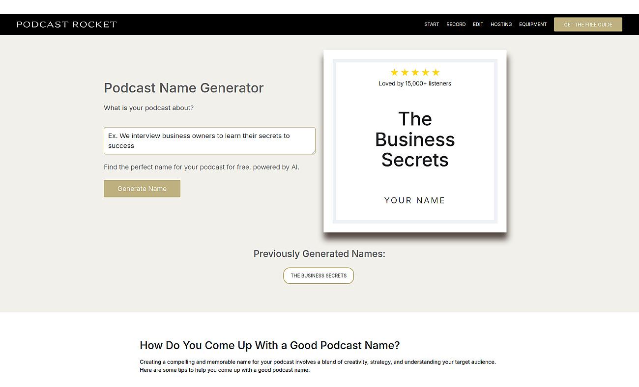 Podcast Name Generator
