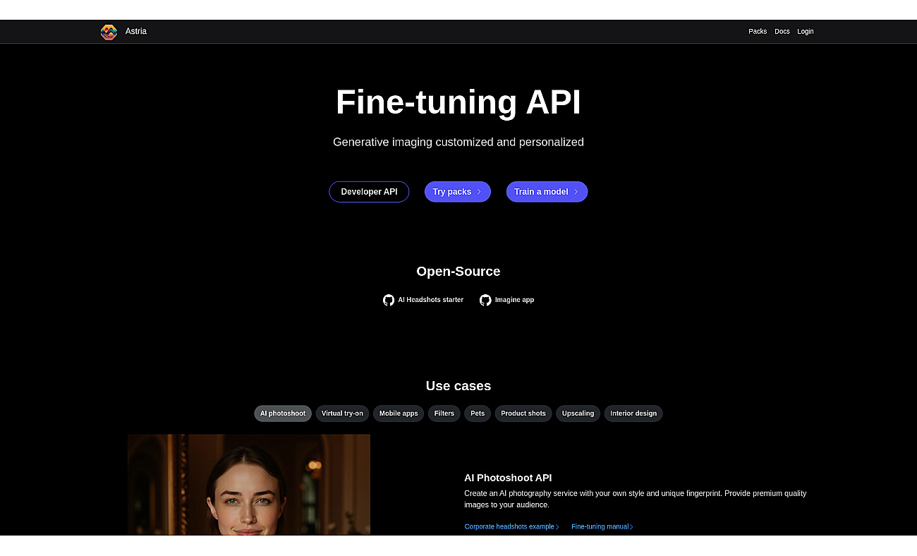 Astria - Dreambooth API