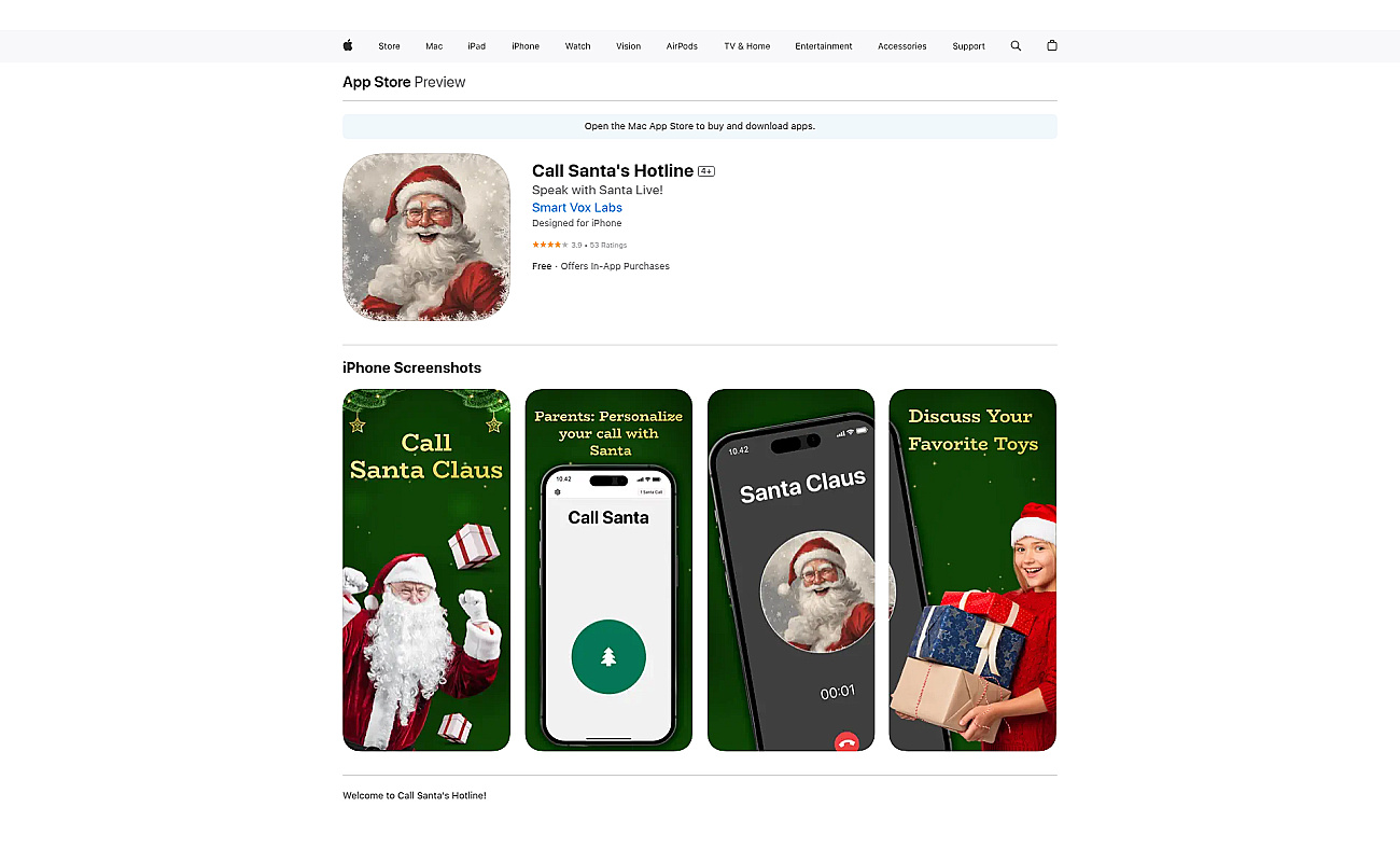 Call Santa's Hotline