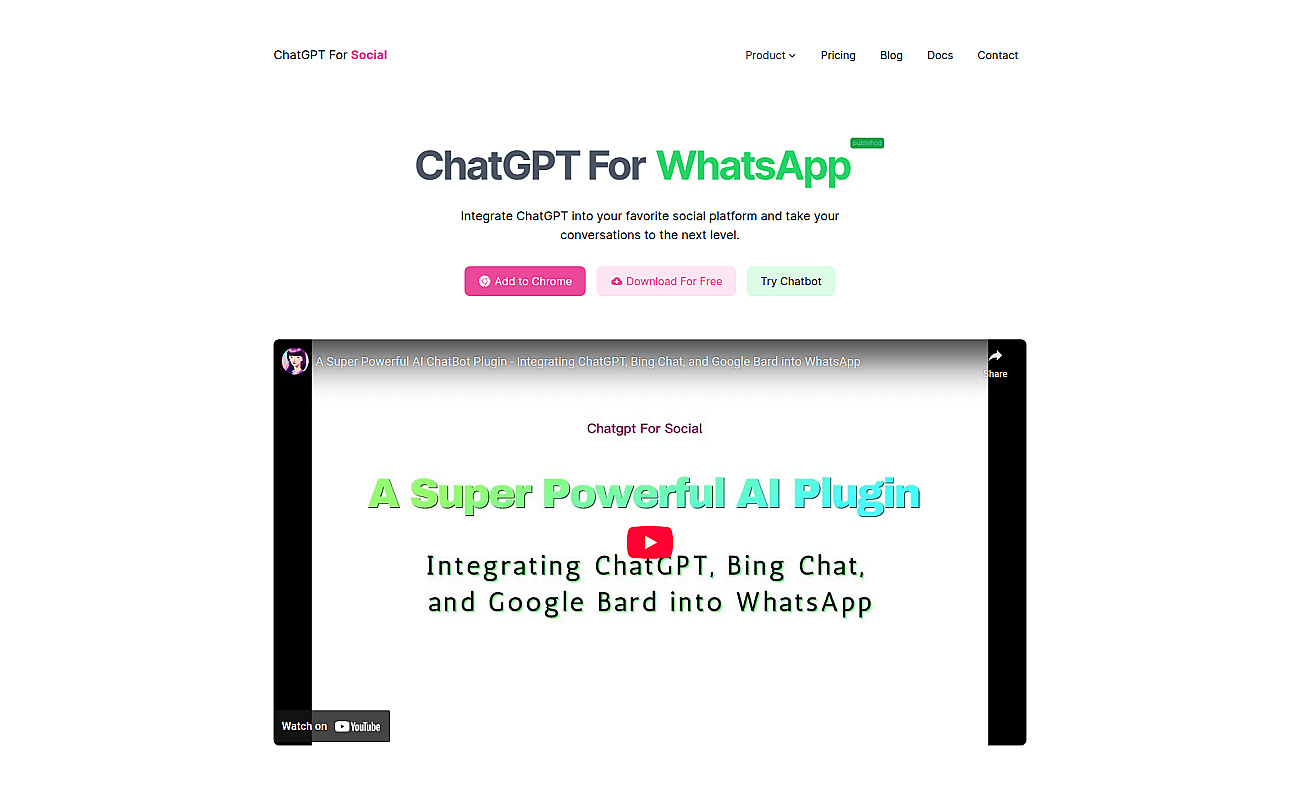 ChatGPT for WhatsApp