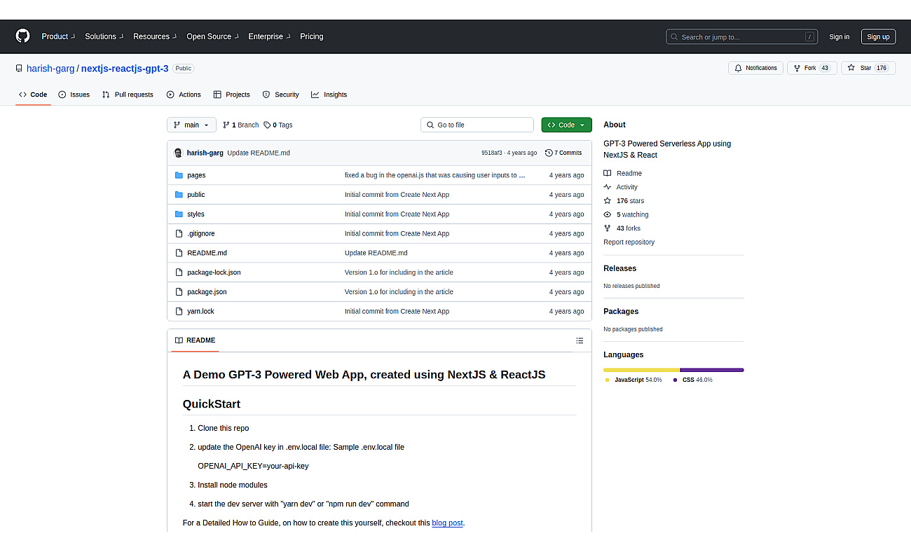 Serverless NextJS/GPT-3 Template