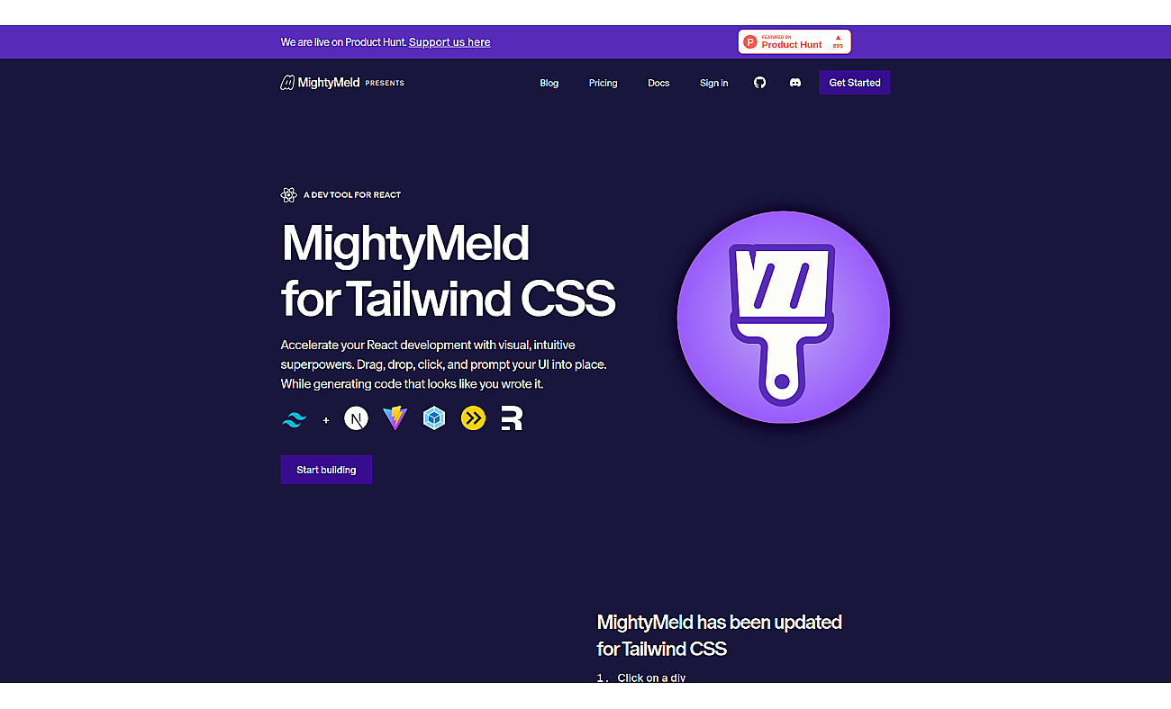 MightyMeld for Tailwind CSS and React