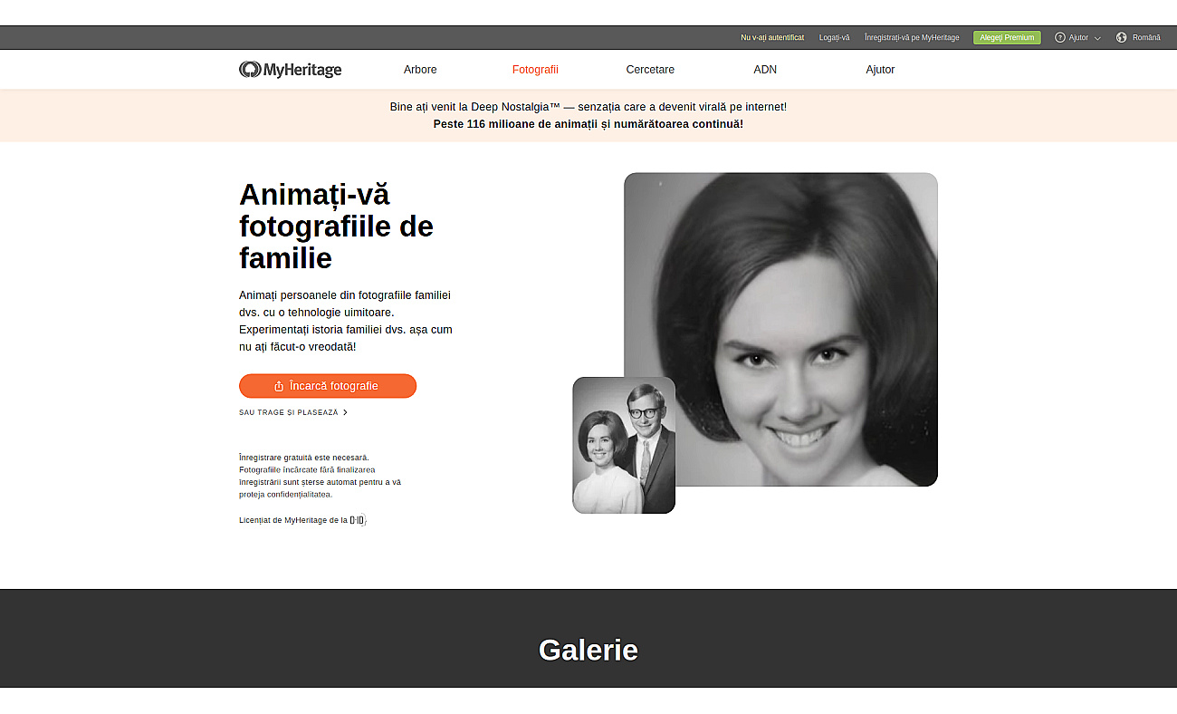 MyHeritage Deep Nostalgia