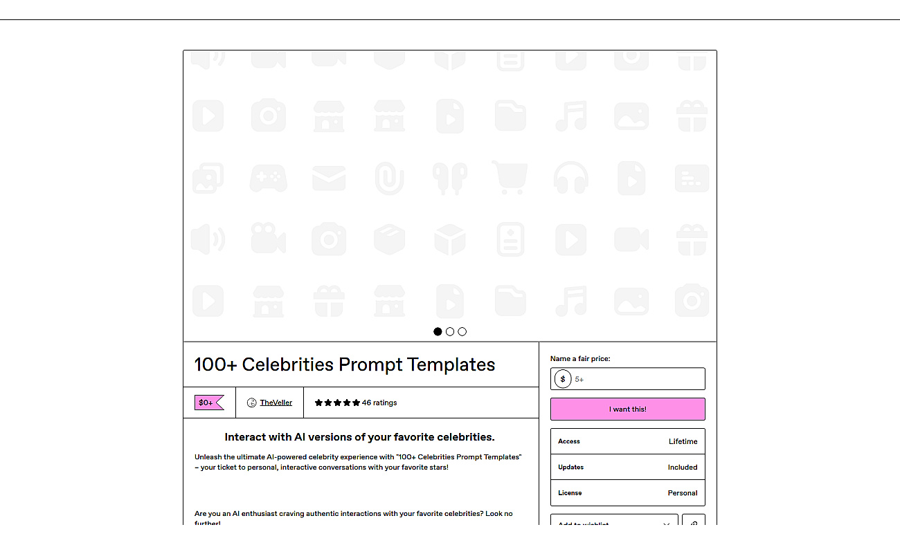 100+ Celebrities Prompt Templates