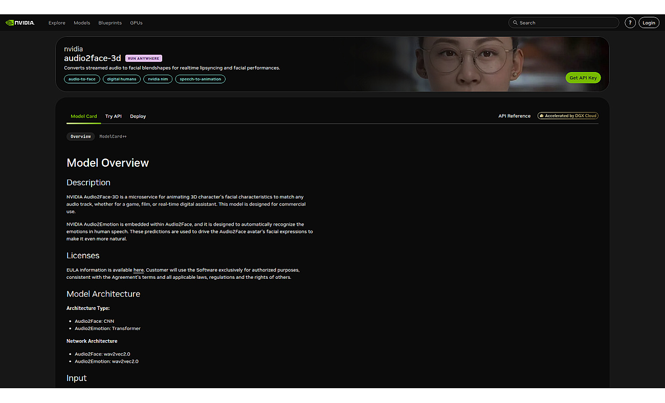 Omniverse Audio2Face