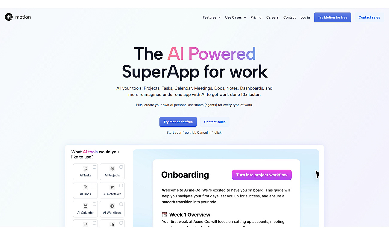 Motion Project & Task Manager