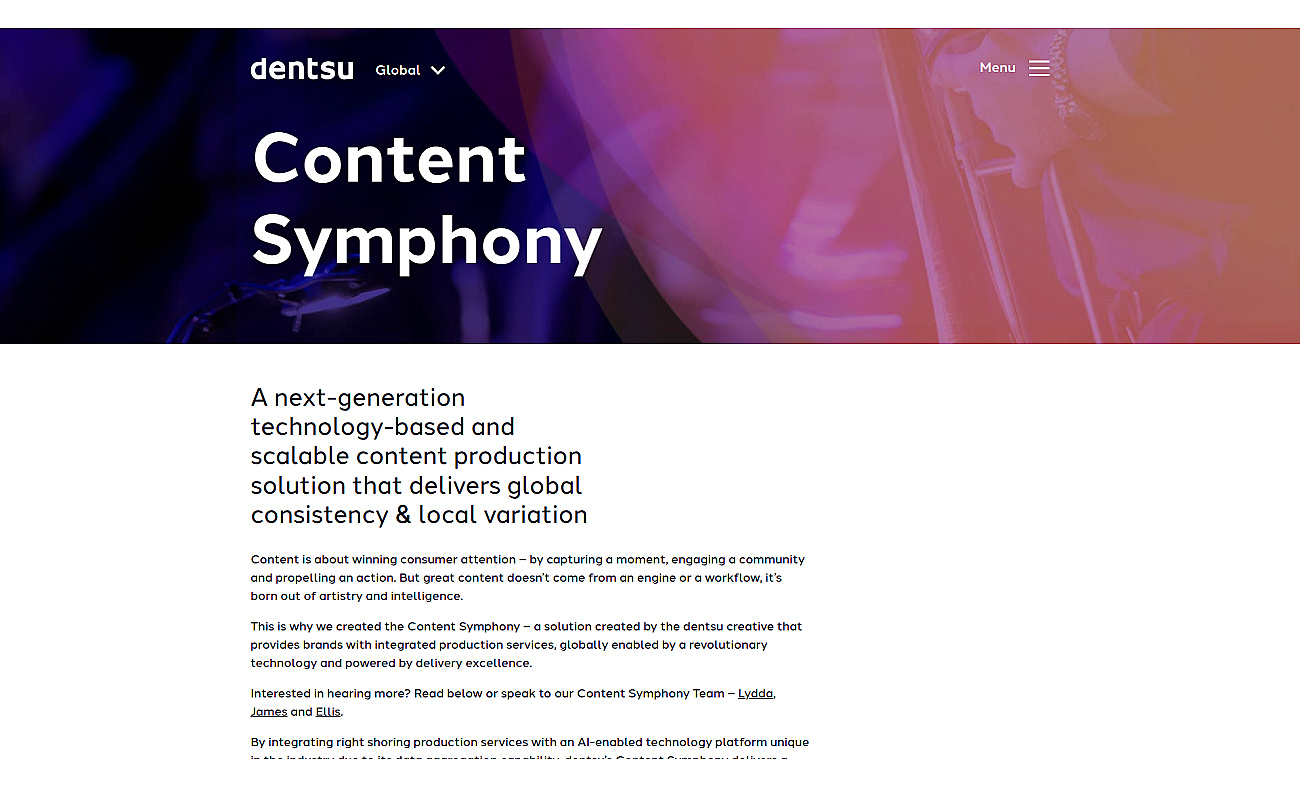 Content Generation Engine By Dentsu