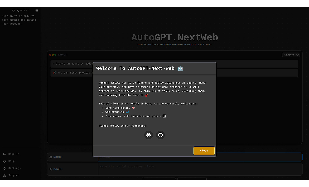 AutoGPT Nextweb