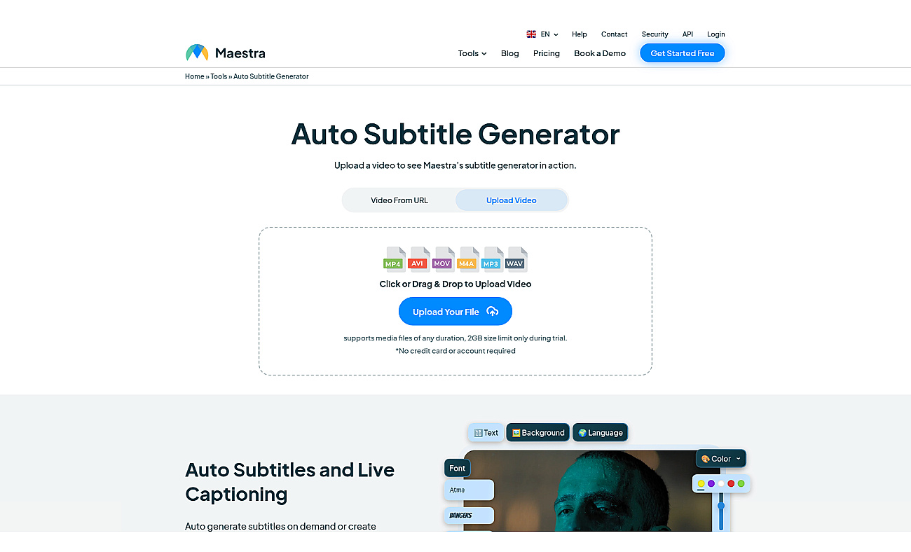 AI Subtitle Generator - Maestra