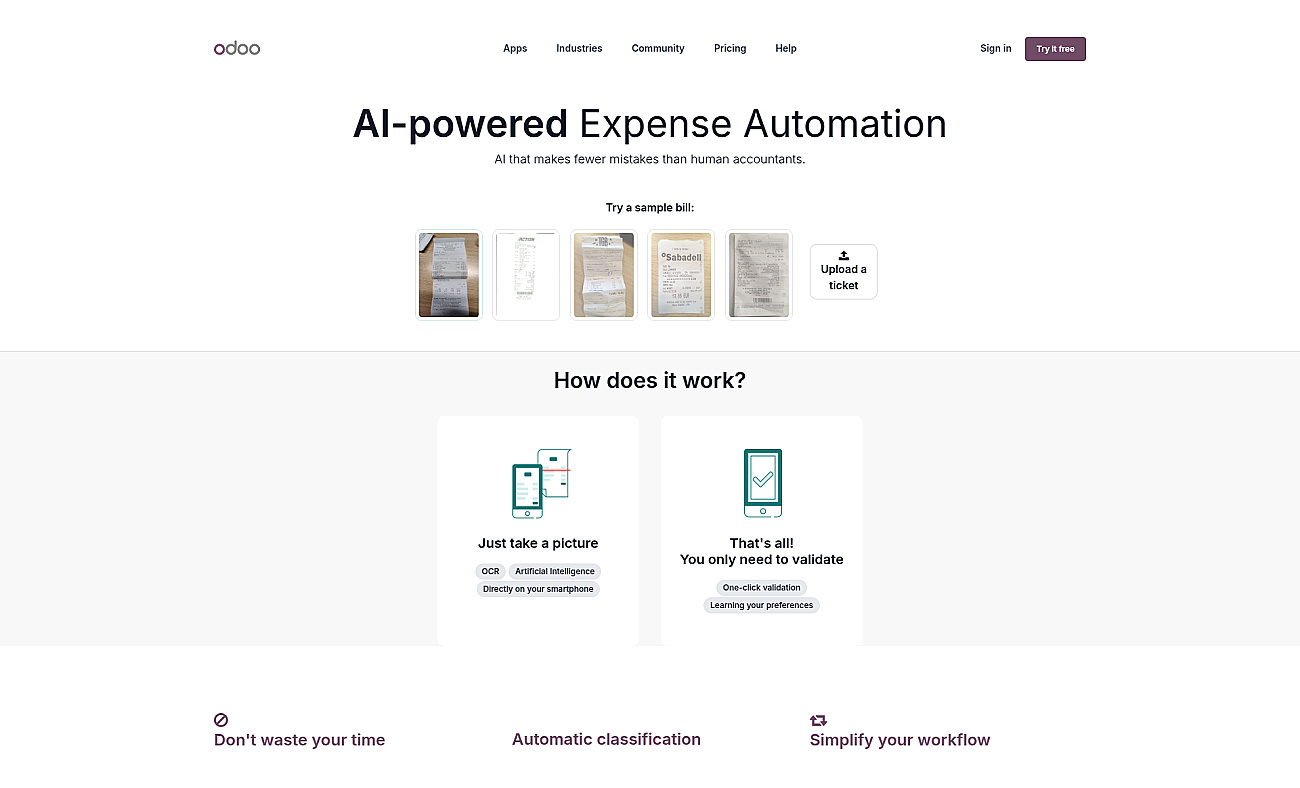 AI-powered Expense Automation | Odoo