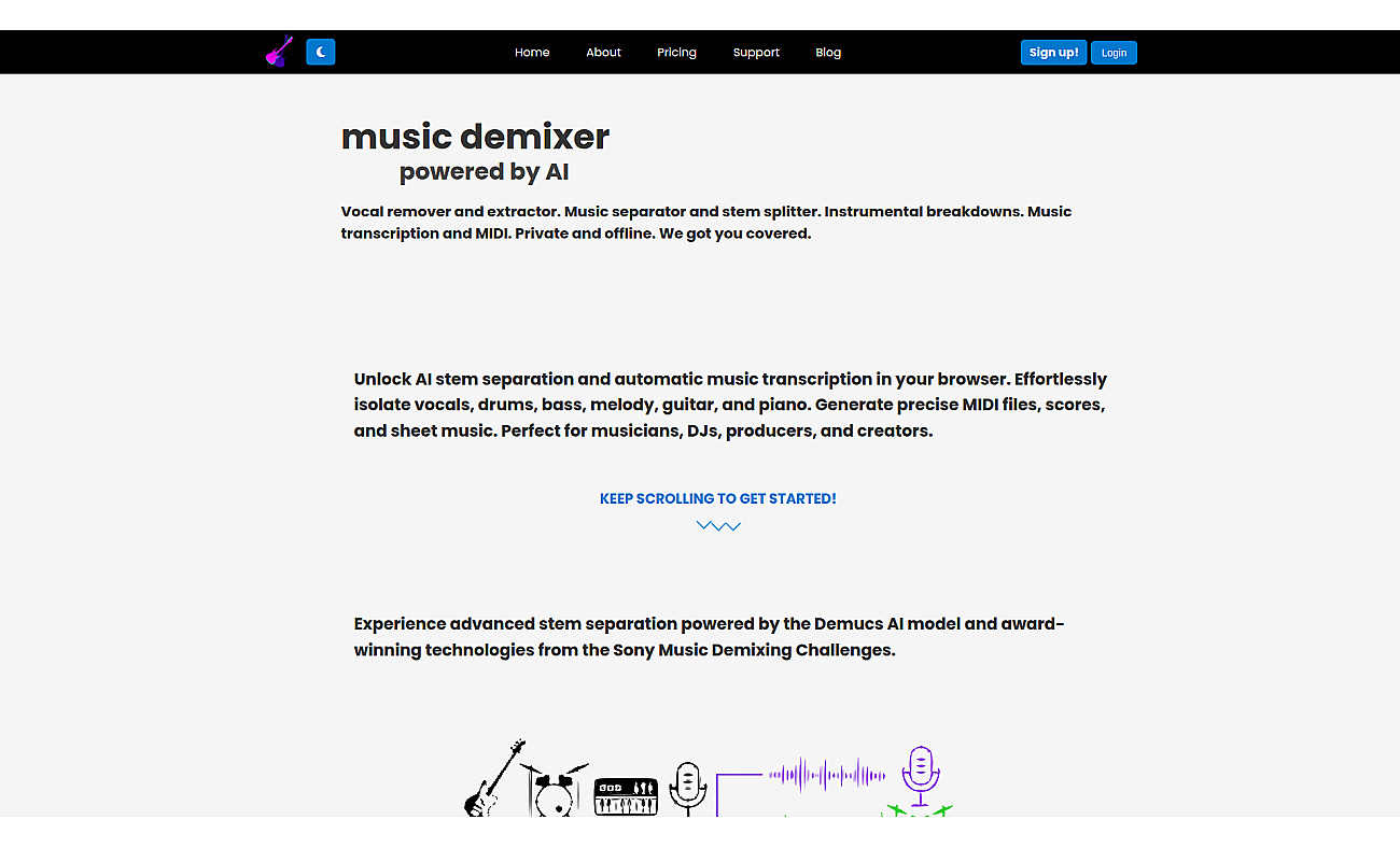 Free Music Demixer
