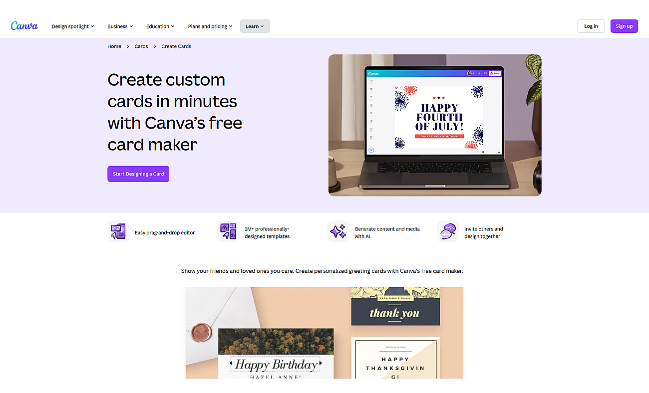Canva Greeting Card Maker