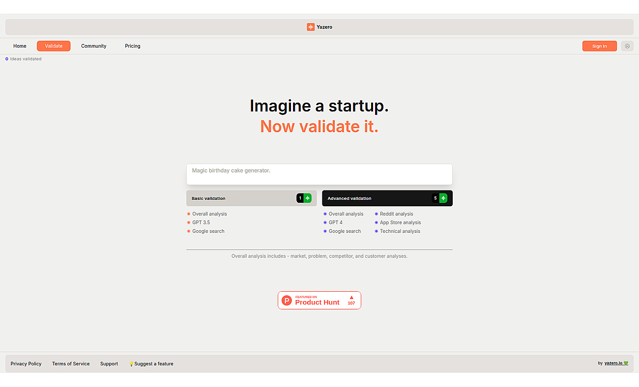 Validator by Yazero