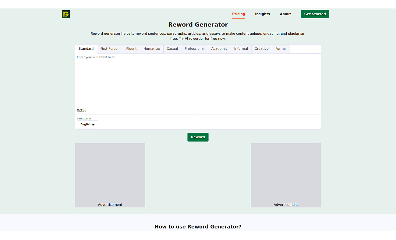Reword Generator