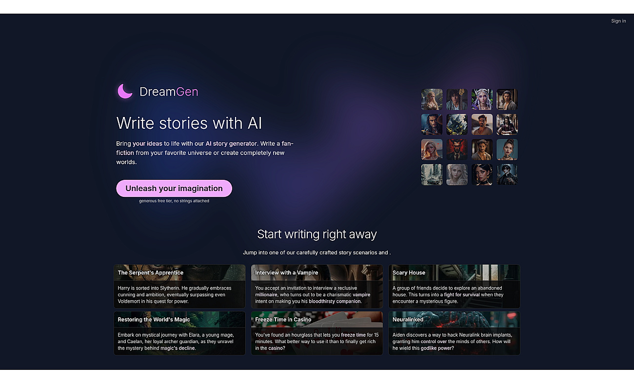 Story AI by DreamGen