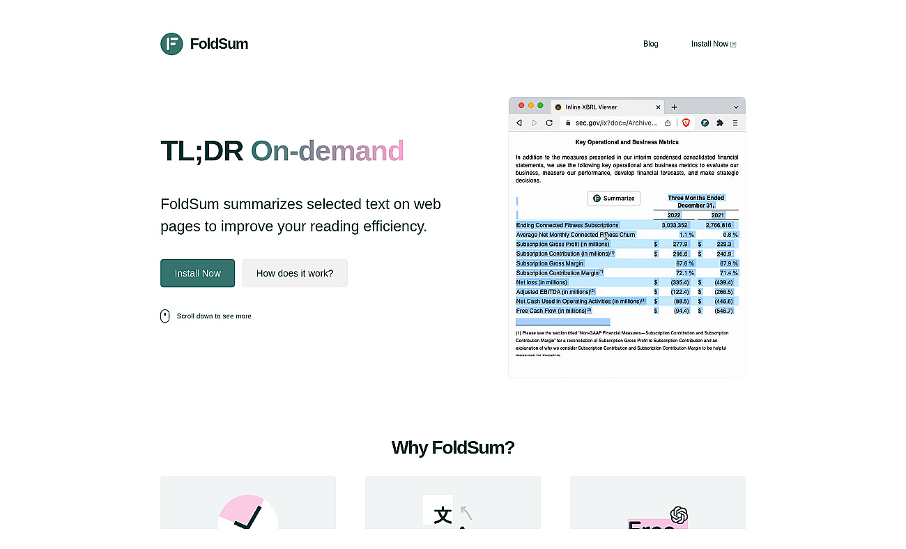 FoldSum