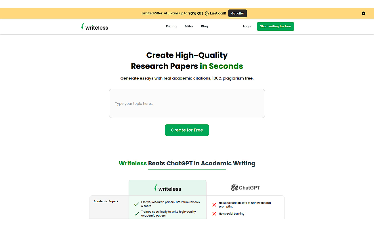 Writeless