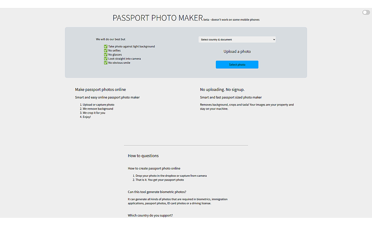 Passport Photo Maker