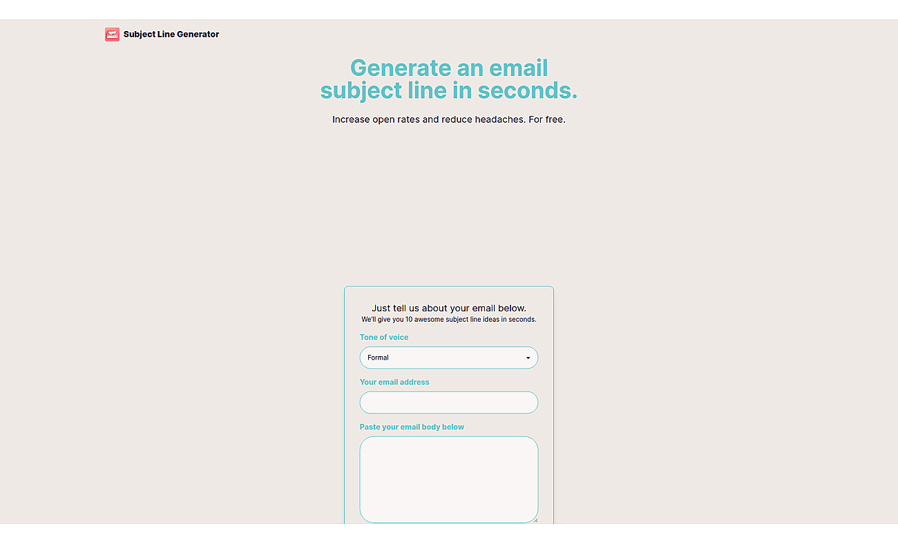 Subject Line Generator
