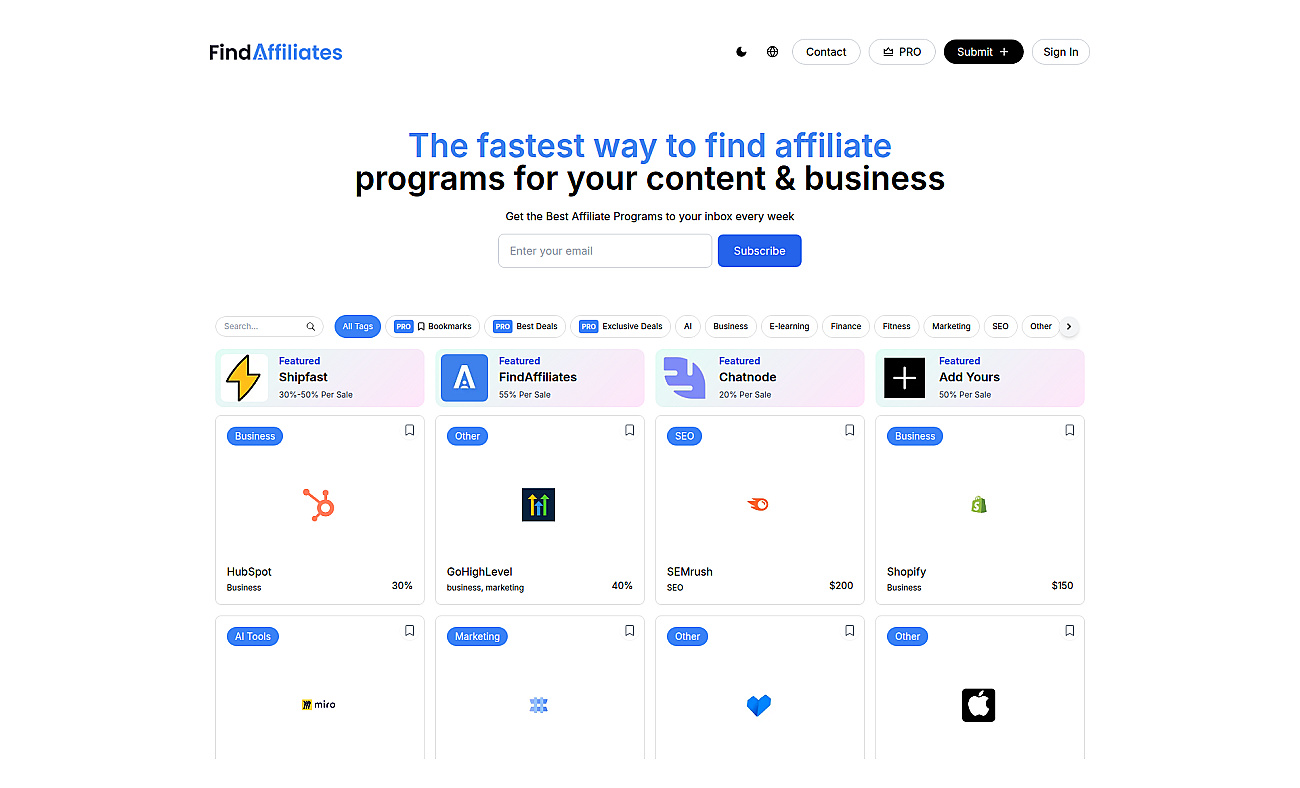 Find Affiliates