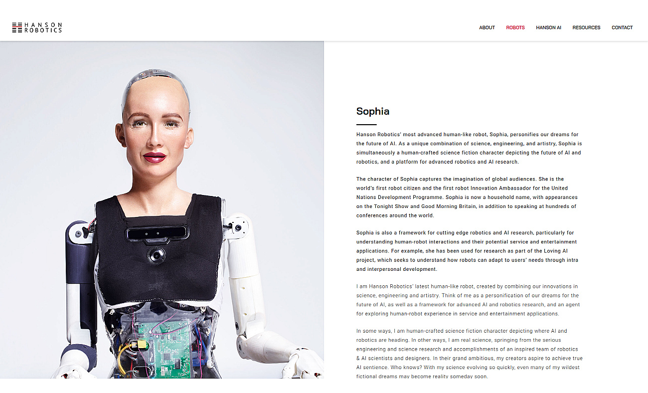 Hanson Robotics Sophia