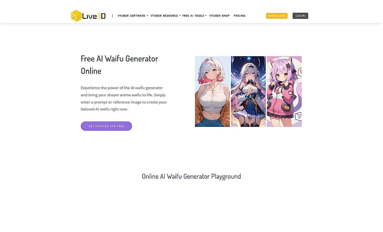 AI Waifu Generator on Live3D