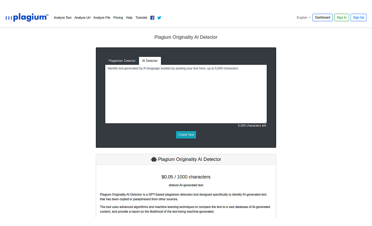 Plagium AI Detector