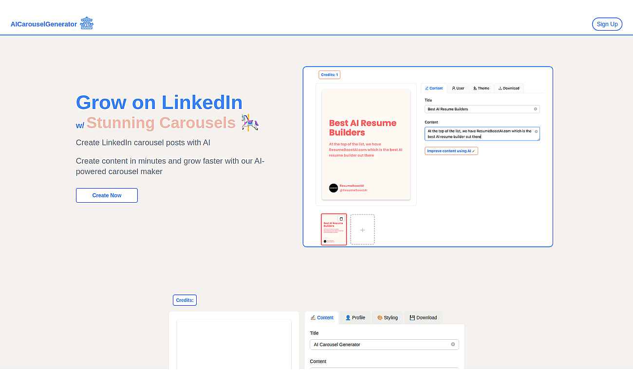 AI Carousel Generator