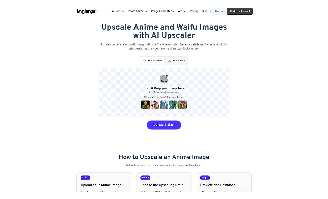 AI Anime 16K on AI Image Enlarger
