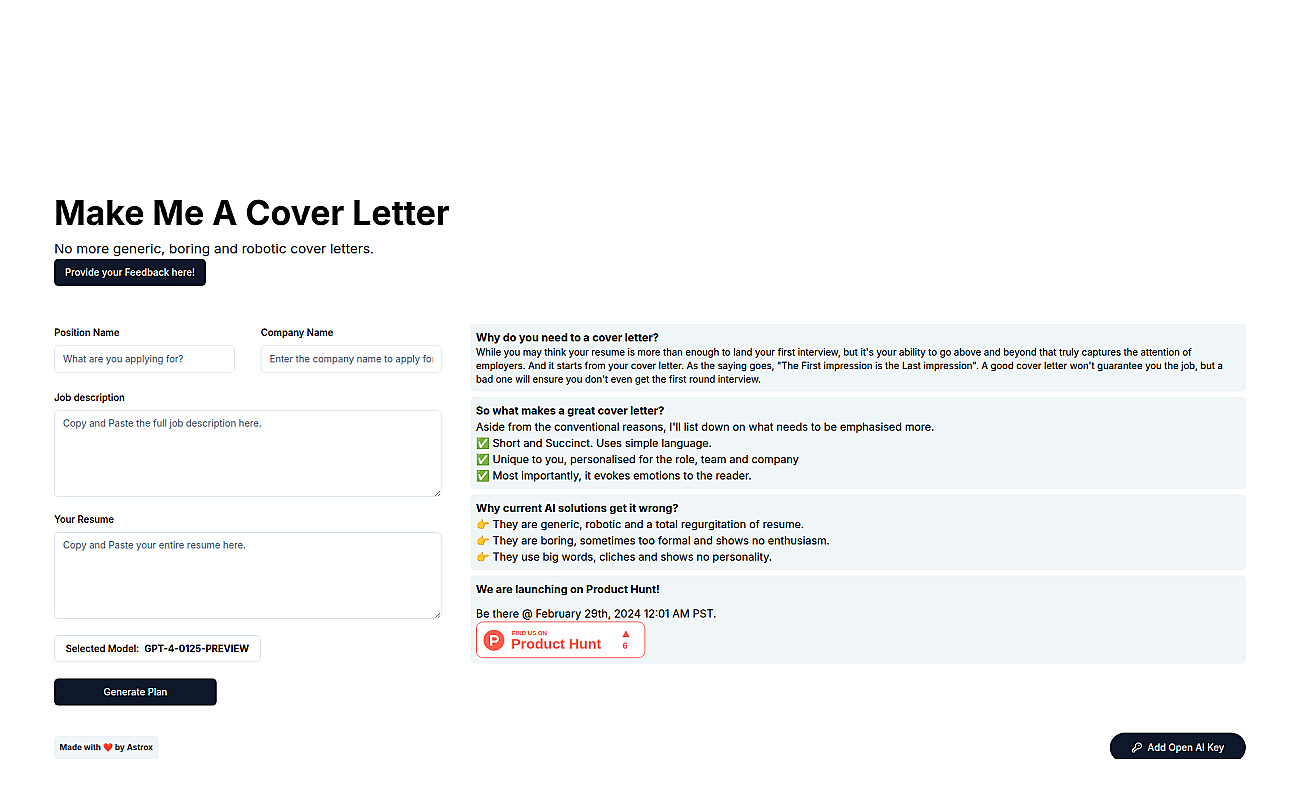 Make Me A Cover Letter