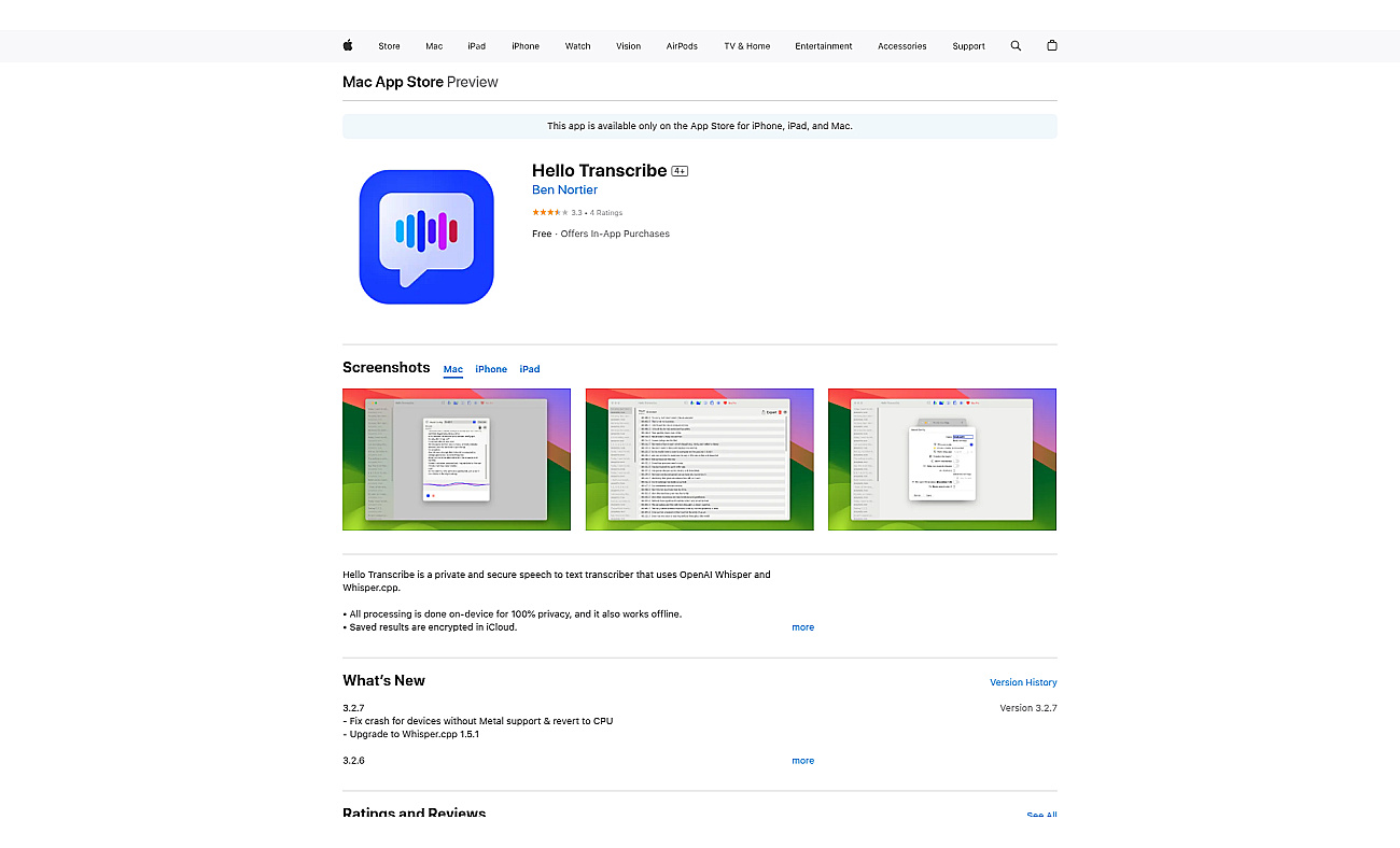 Hello Transcribe