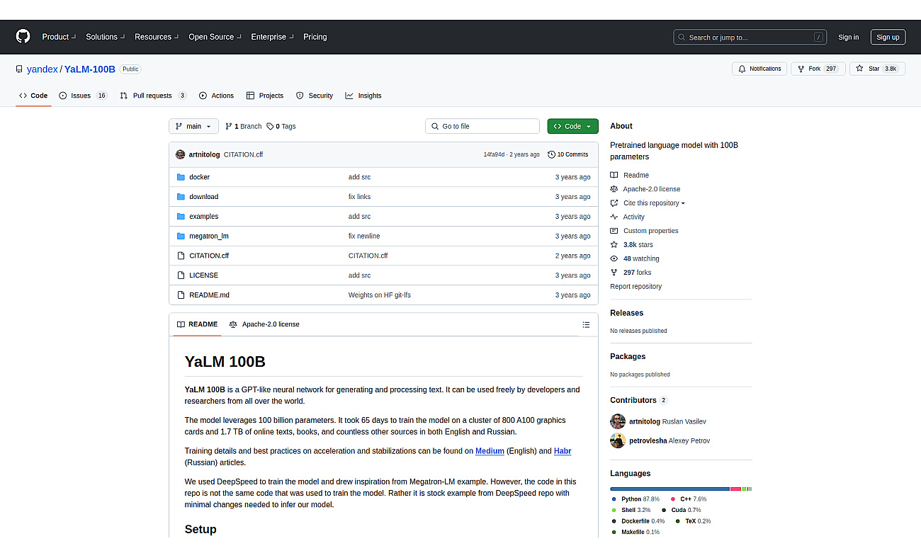 Yandex YaLM