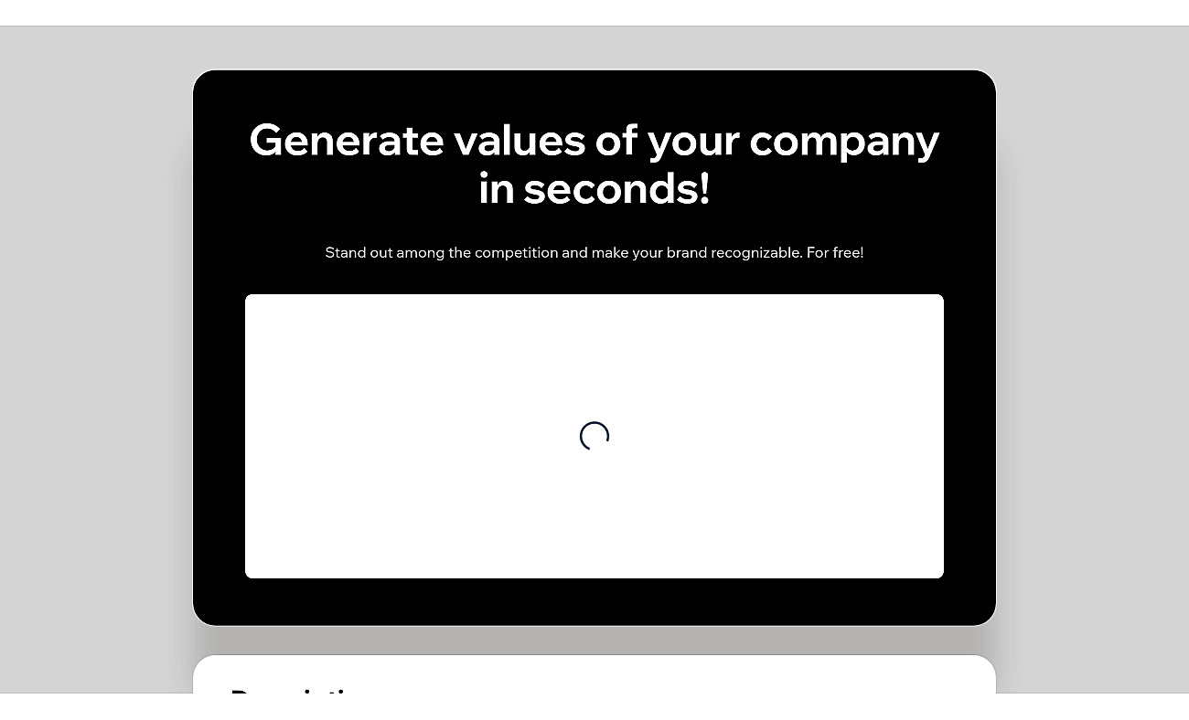 Company values generator