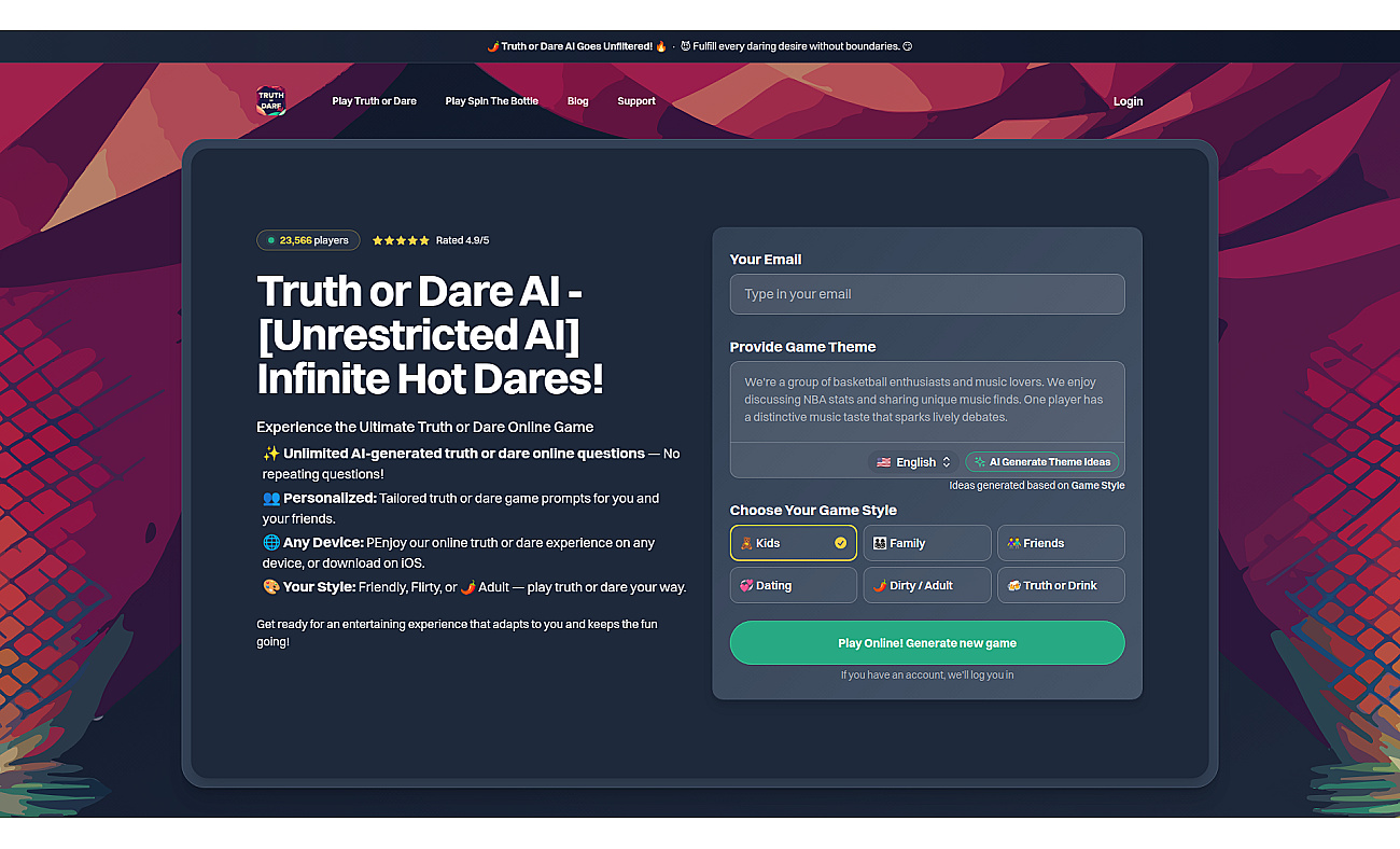 Truth or Dare AI