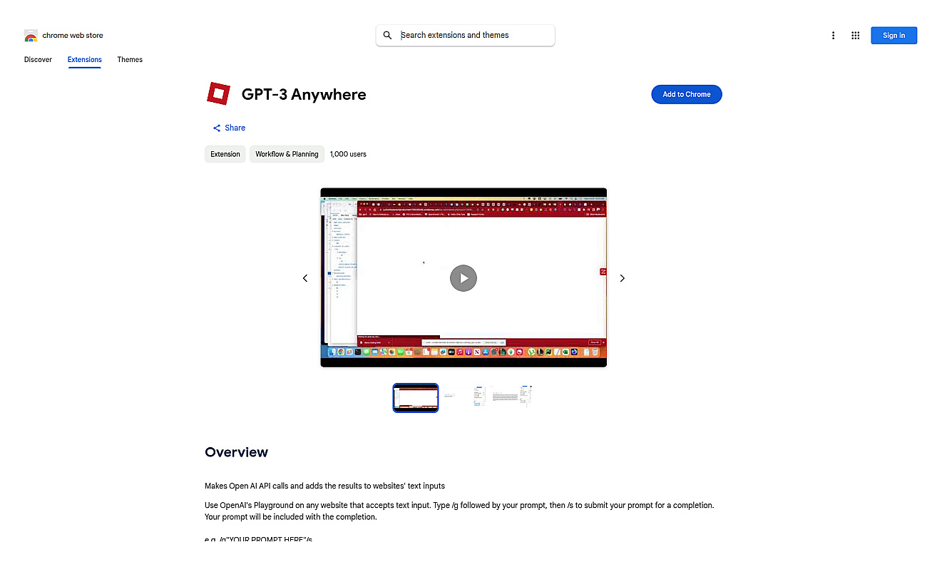 GPT-3 Anywhere
