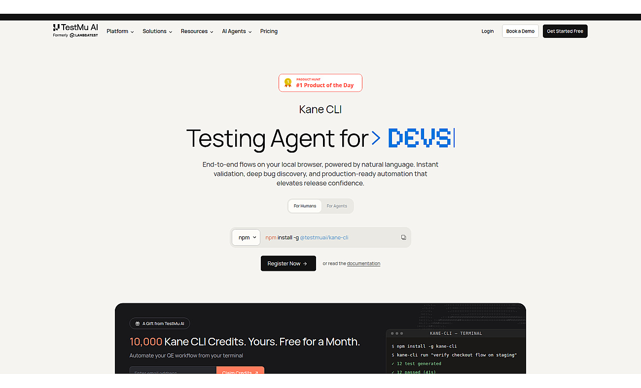 Kane CLI By TestMu AI