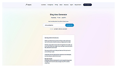 GPT-3 Blog Idea Generator