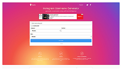 Instagram Username Generator (IUG)