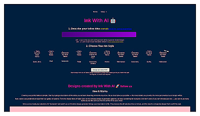 Ink With AI - tattoo designer